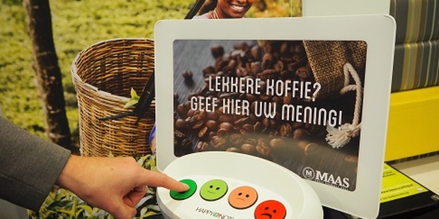 keuzeknoppen smaakpanel circulaire koffie, geef uw mening